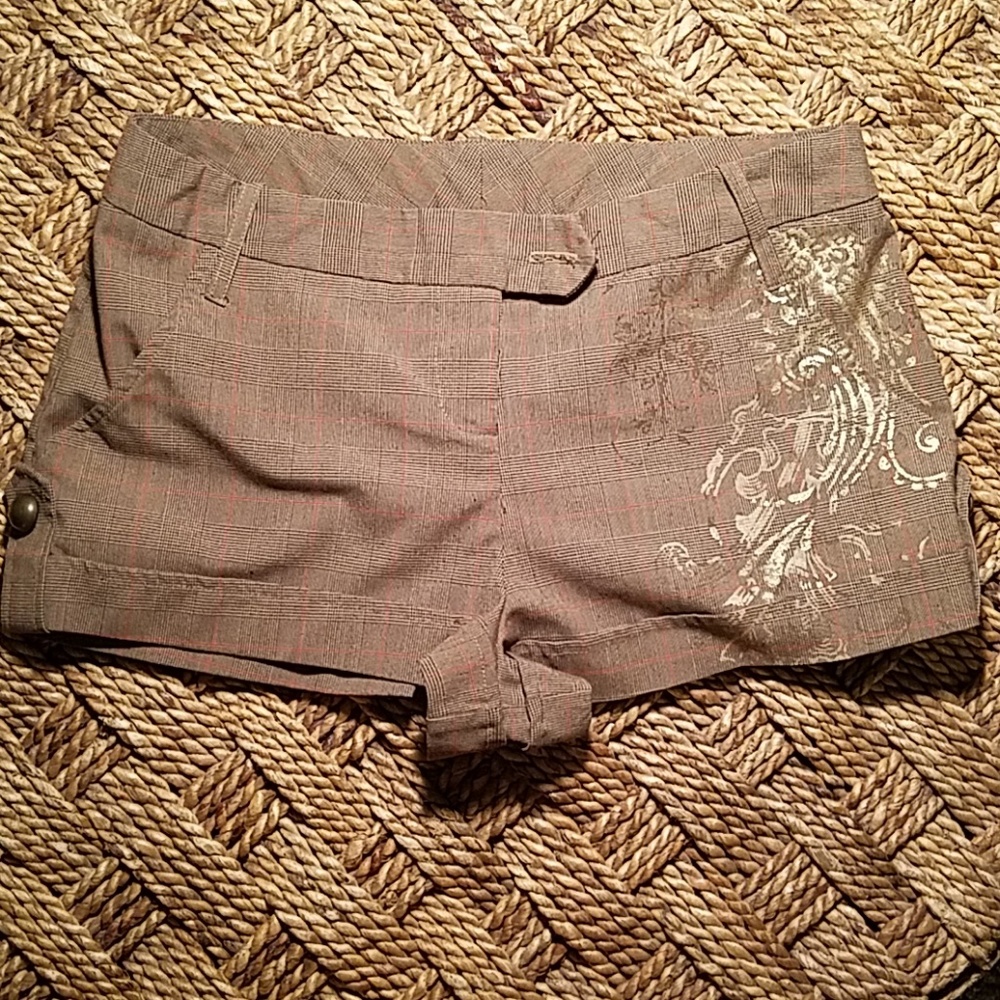 Brown Shorts w/ gold design